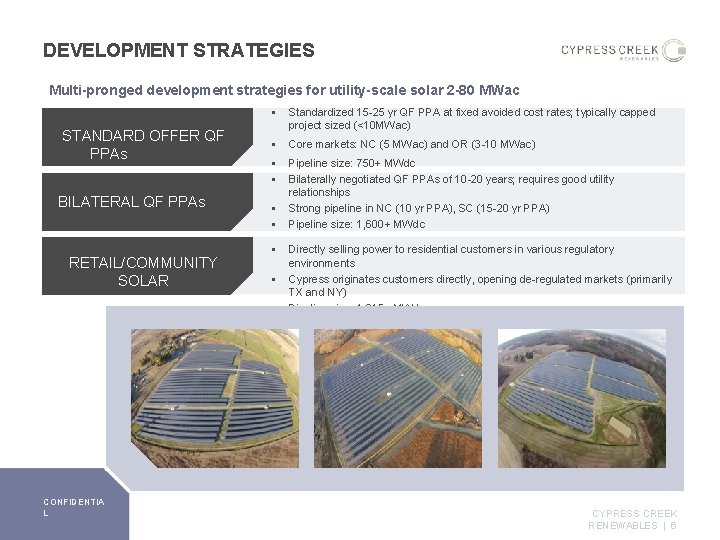 DEVELOPMENT STRATEGIES Multi-pronged development strategies for utility-scale solar 2 -80 MWac STANDARD OFFER QF