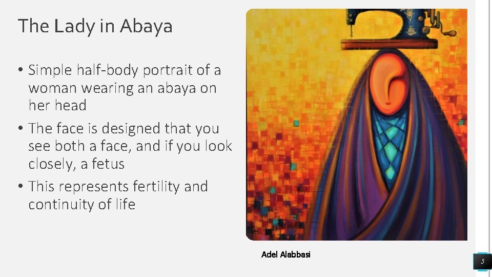 The Lady in Abaya • Simple half-body portrait of a woman wearing an abaya