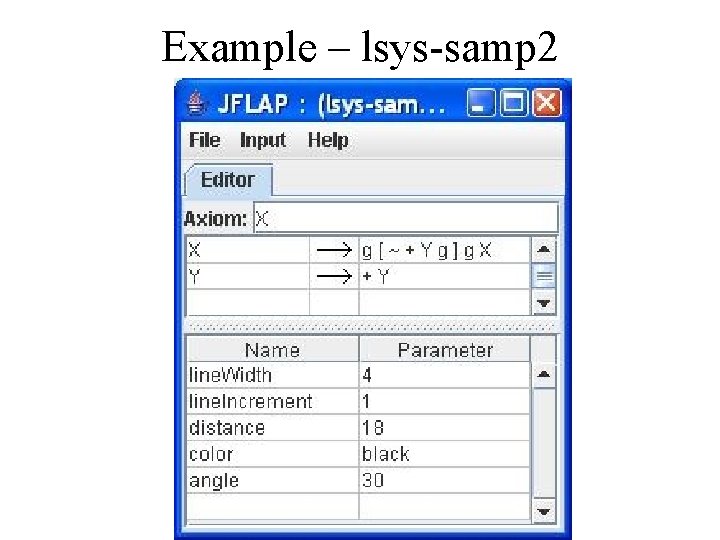 Example – lsys-samp 2 