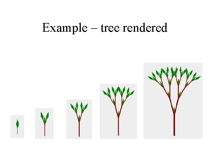 Example – tree rendered 