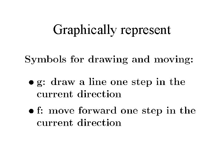 Graphically represent 