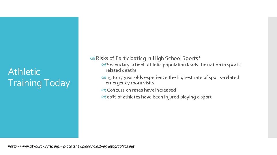  Risks of Participating in High School Sports* Athletic Training Today Secondary school athletic