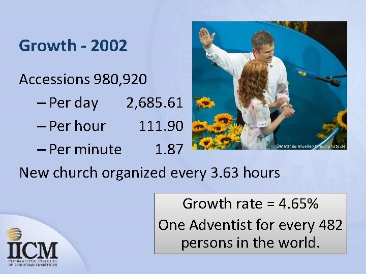Growth - 2002 Accessions 980, 920 – Per day 2, 685. 61 – Per