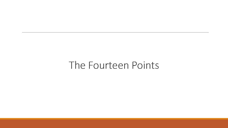 The Fourteen Points 