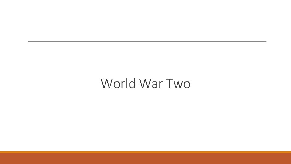 World War Two 