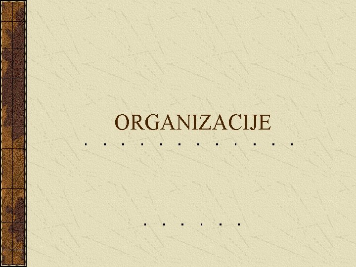 ORGANIZACIJE 