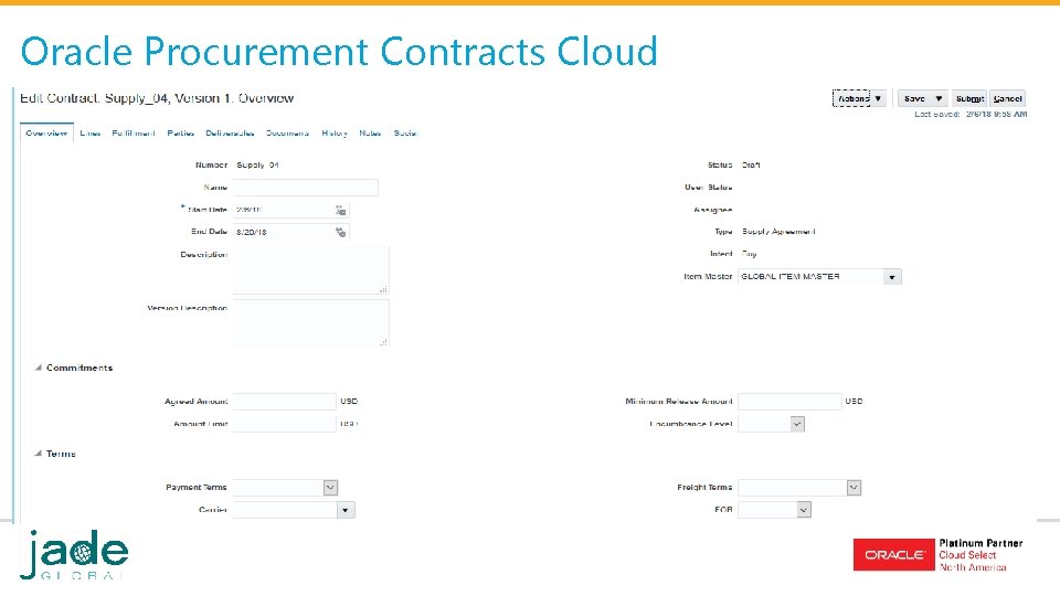 Oracle Procurement Contracts Cloud Oracle Procurement Contracts Cloud