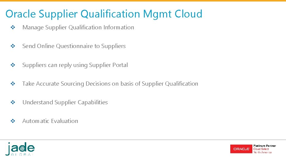 Oracle Supplier Qualification Mgmt Cloud v Manage Supplier Qualification Information v Send Online Questionnaire Oracle Supplier Qualification Mgmt Cloud v Manage Supplier Qualification Information v Send Online Questionnaire