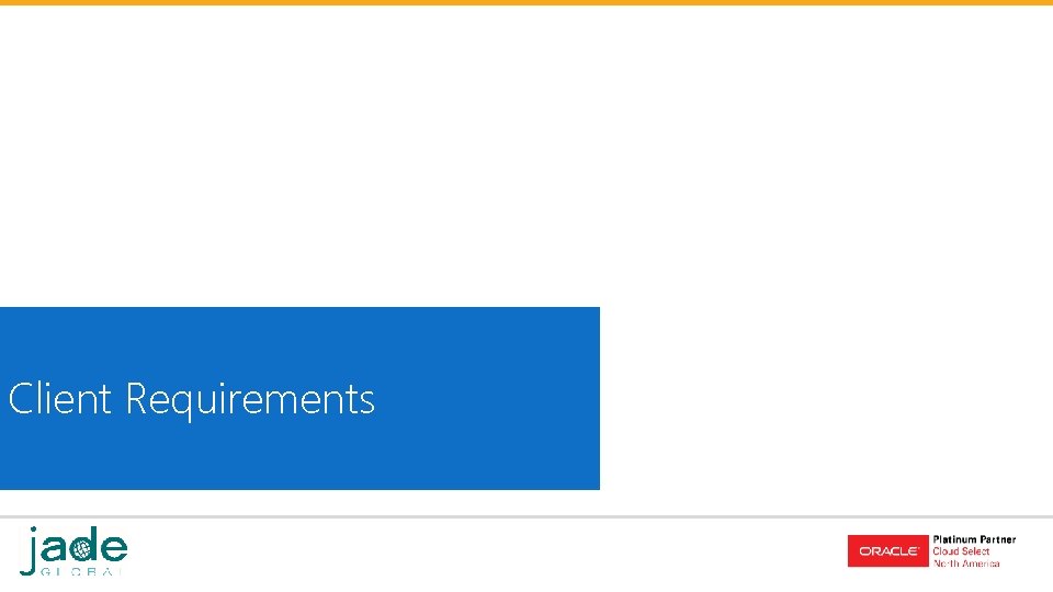 Client Requirements Client Requirements