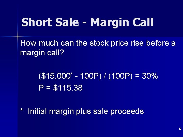 Short Sale - Margin Call How much can the stock price rise before a