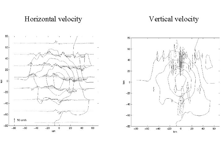 Horizontal velocity Vertical velocity Martin and Richards (2001) 