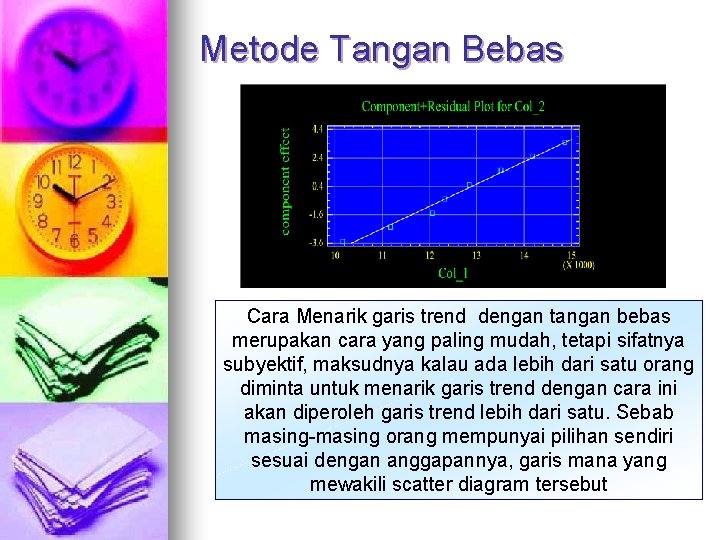 Metode Tangan Bebas Cara Menarik garis trend dengan tangan bebas merupakan cara yang paling