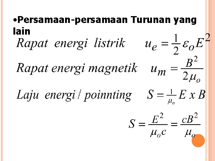  • Persamaan-persamaan Turunan yang lain 