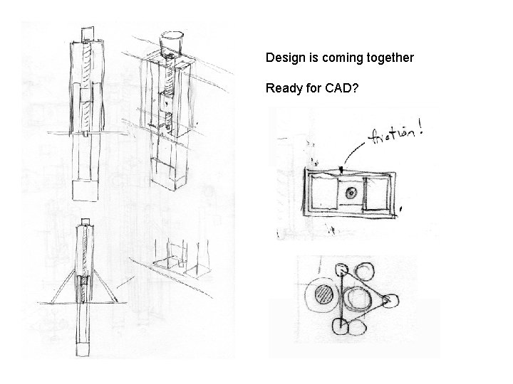 Design is coming together Ready for CAD? 