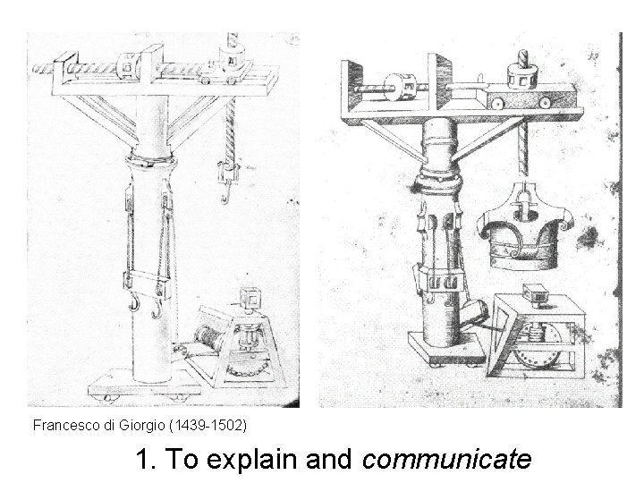 Francesco di Giorgio (1439 -1502) 1. To explain and communicate 