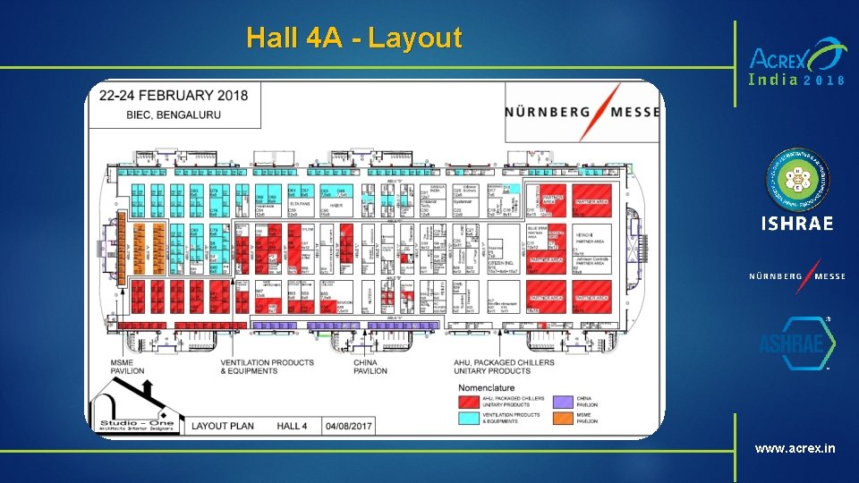 Hall 4 A - Layout www. acrex. in 