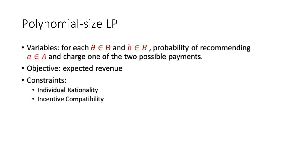 Polynomial-size LP • 
