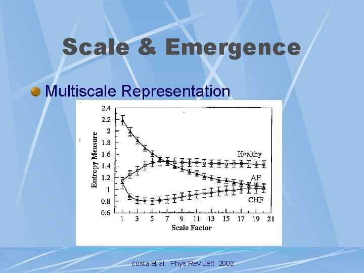 Scale & Emergence Multiscale Representation costa et al: Phys Rev Lett 2002 