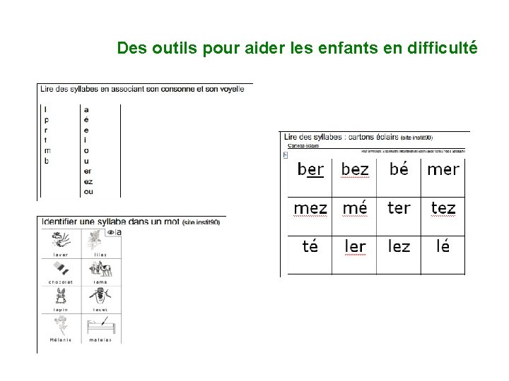 Des outils pour aider les enfants en difficulté 