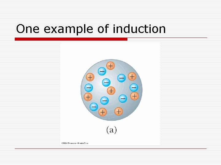 One example of induction One example of induction