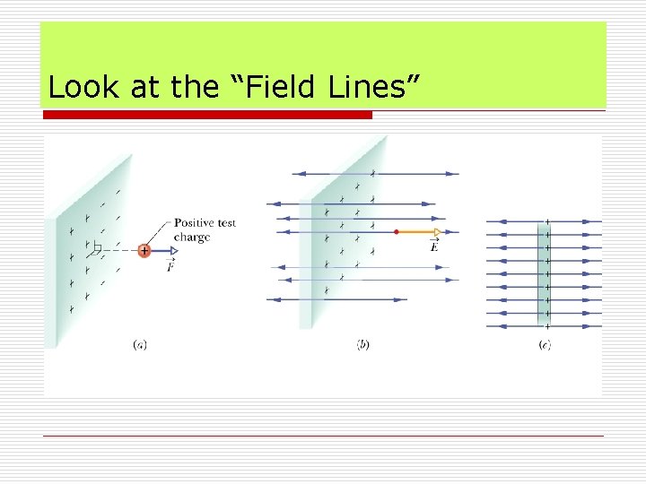 Look at the “Field Lines” Look at the “Field Lines”