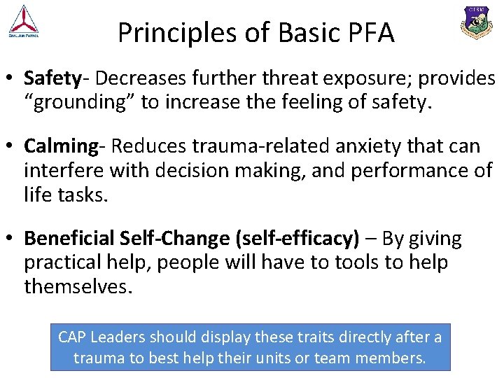 Look Listen and Link LLL Basic Psychological FirstAid