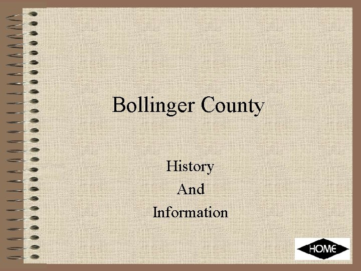 Bollinger County History And Information 