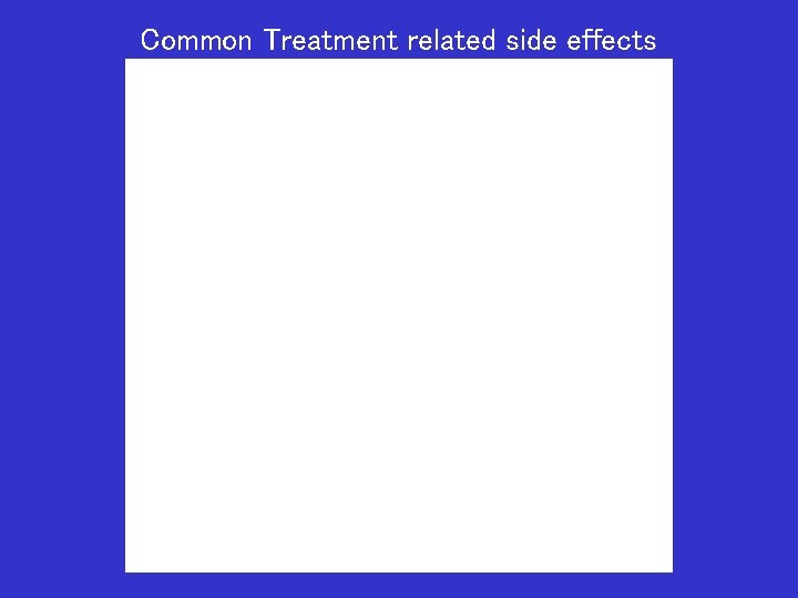 Common Treatment related side effects 