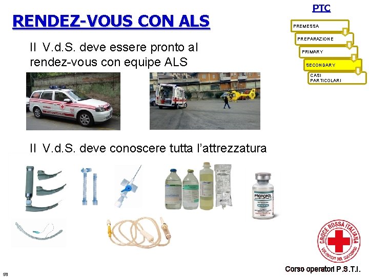 RENDEZ-VOUS CON ALS Il V. d. S. deve essere pronto al rendez-vous con equipe