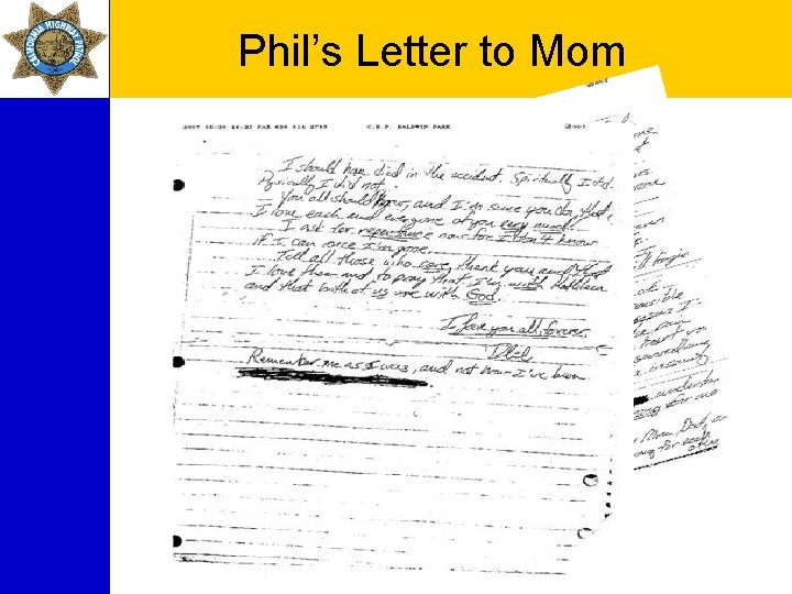 Phil’s Letter to Mom 