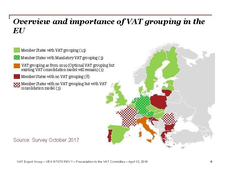 Overview and importance of VAT grouping in the EU Member States with VAT grouping