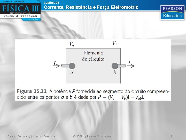 Capítulo 25 Corrente, Resistência e Força Eletromotriz Sears | Zemansky | Young | Freedman