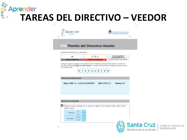 TAREAS DEL DIRECTIVO – VEEDOR 