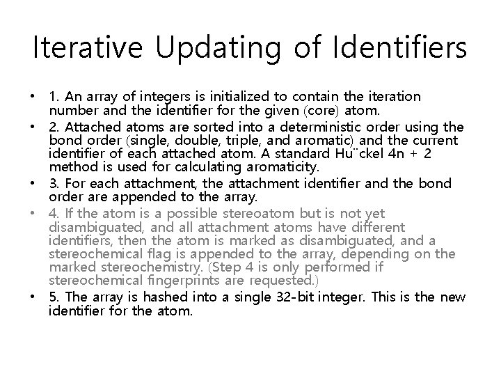 Iterative Updating of Identifiers • 1. An array of integers is initialized to contain Iterative Updating of Identifiers • 1. An array of integers is initialized to contain