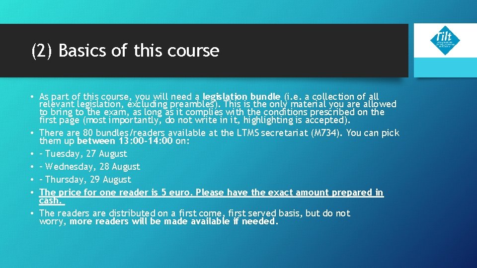 (2) Basics of this course • As part of this course, you will need (2) Basics of this course • As part of this course, you will need