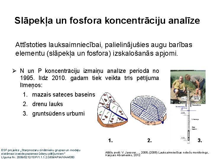 Slāpekļa un fosfora koncentrāciju analīze Attīstoties lauksaimniecībai, palielinājušies augu barības elementu (slāpekļa un fosfora)