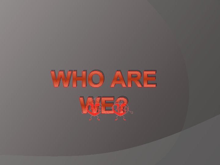 WHO ARE WE? 