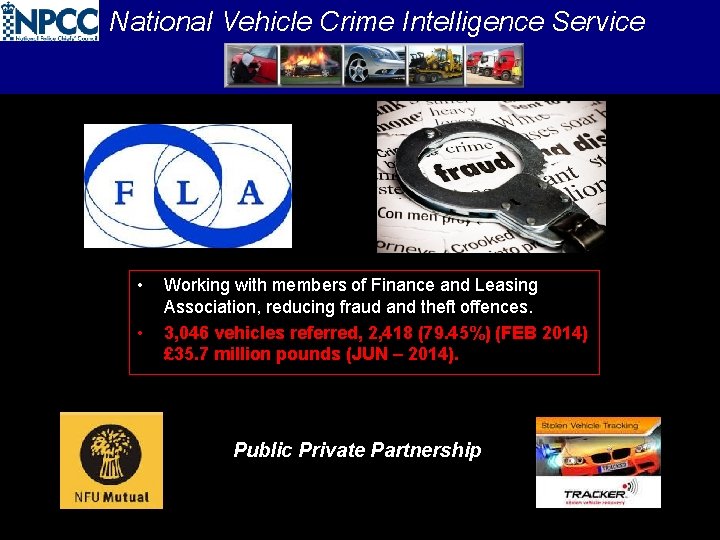 National Vehicle Crime Intelligence Service • • Working with members of Finance and Leasing