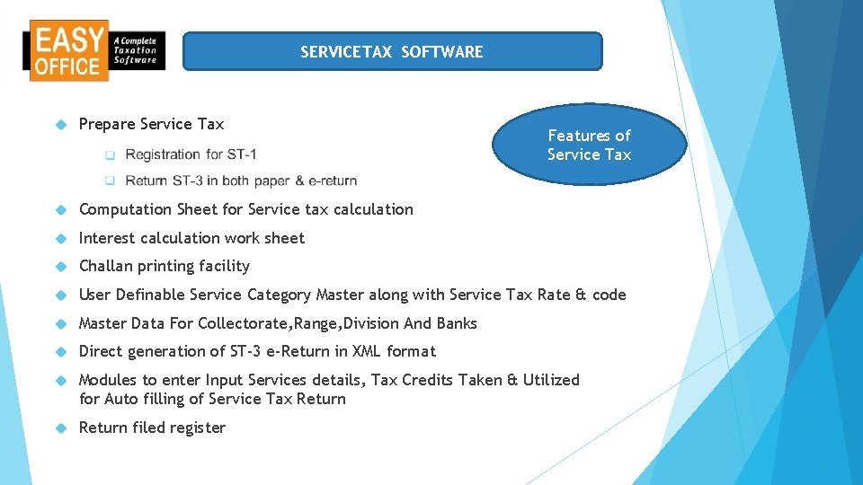 SERVICETAX SOFTWARE Prepare Service Tax Computation Sheet for Service tax calculation Interest calculation work