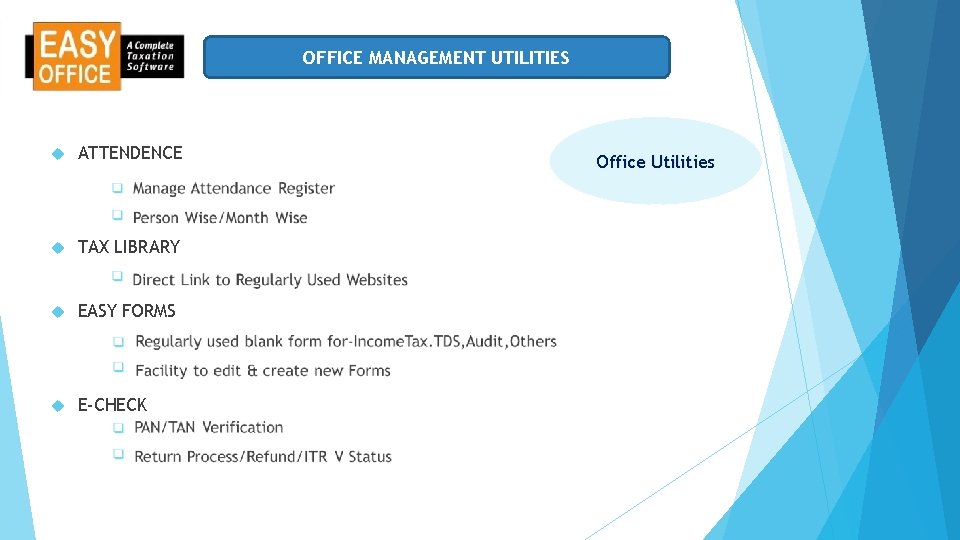 OFFICE MANAGEMENT UTILITIES ATTENDENCE TAX LIBRARY EASY FORMS E-CHECK Office Utilities 