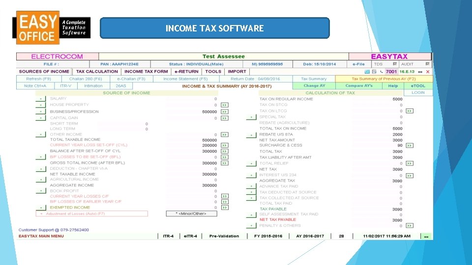 INCOME TAX SOFTWARE 