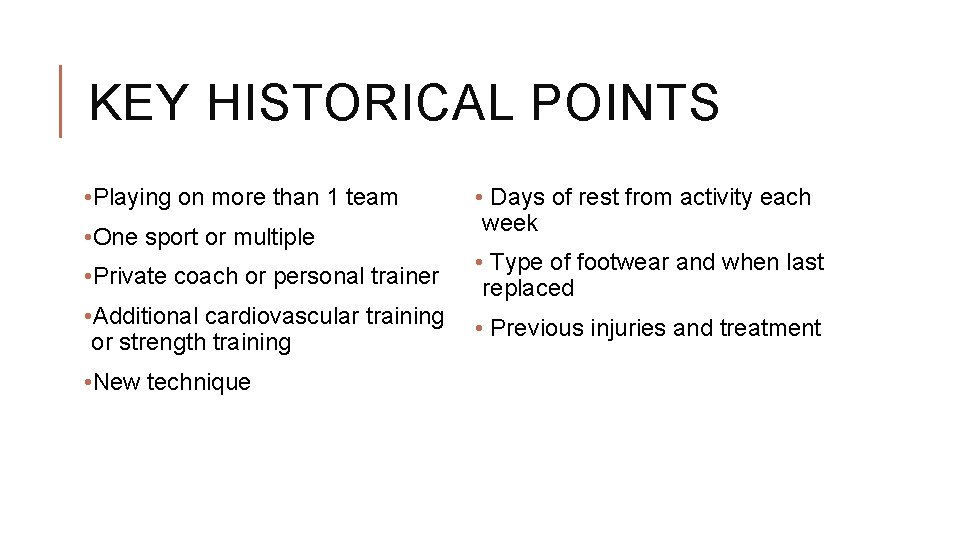 KEY HISTORICAL POINTS • Playing on more than 1 team • One sport or KEY HISTORICAL POINTS • Playing on more than 1 team • One sport or