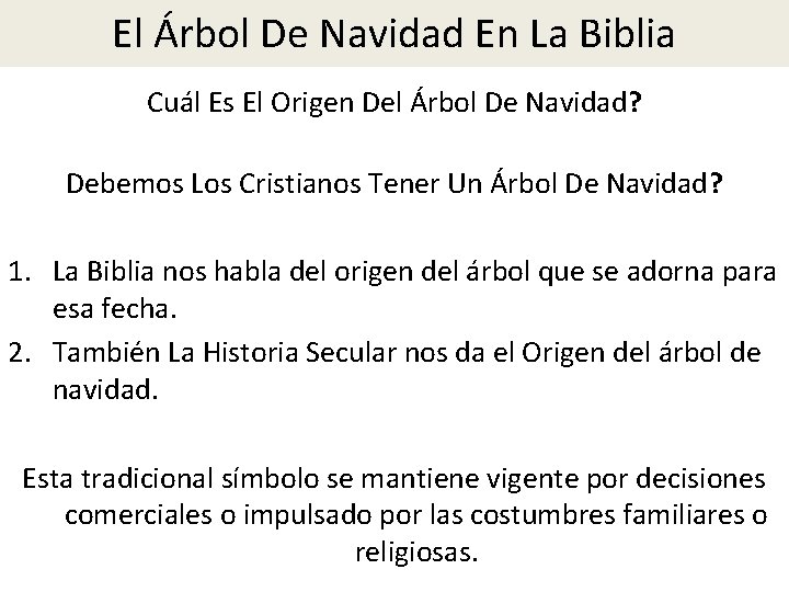 El Árbol De Navidad En La Biblia Cuál Es El Origen Del Árbol De