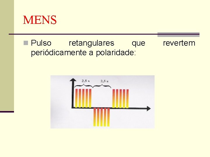 MENS n Pulso retangulares que periódicamente a polaridade: revertem 