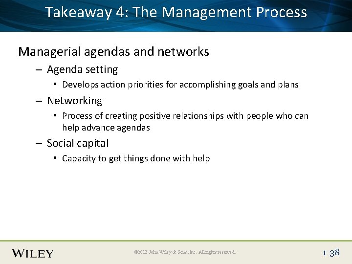 The Here Management Process Place. Takeaway Slide Title 4: Text Managerial agendas and networks