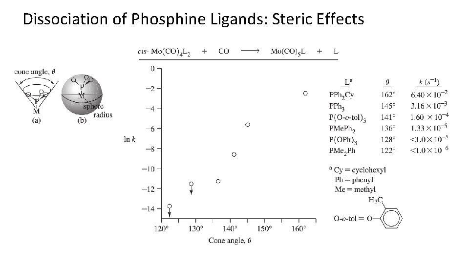 Dissociation of Phosphine Ligands: Steric Effects 