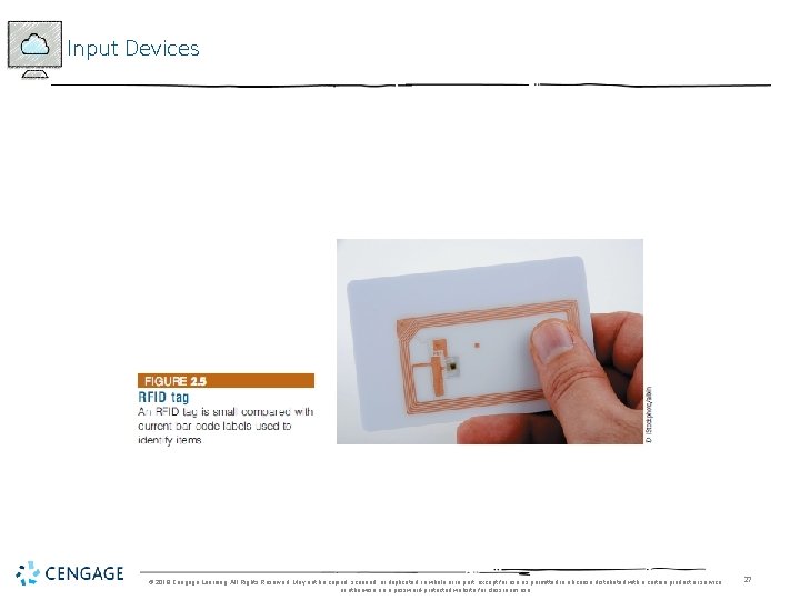 Input Devices © 2018 Cengage Learning. All Rights Reserved. May not be copied, scanned,