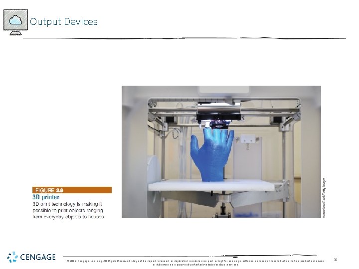 Output Devices © 2018 Cengage Learning. All Rights Reserved. May not be copied, scanned,