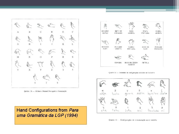 Hand Configurations from Para uma Gramática da LGP (1994) 