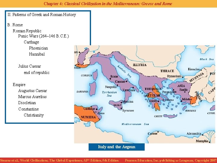 Chapter 4: Classical Civilization in the Mediterranean: Greece and Rome II. Patterns of Greek